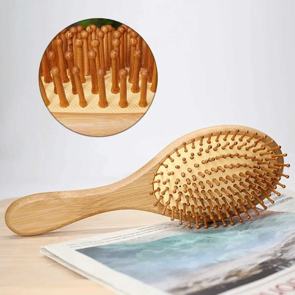Pcs bamboo comb baby massage air bag comb care air cushion comb solid wood bamboo material comb pointed tail wide tooth comb W241112