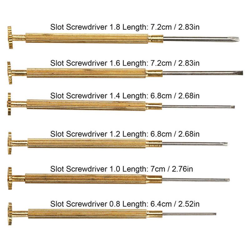 3/4/6Pcs 0.8-1.8mm Precise Slot Screwdrivers Set Watch Glasses Computer Mobile Phone Part Flat Blade Screwdriver Repair Tool Kit
