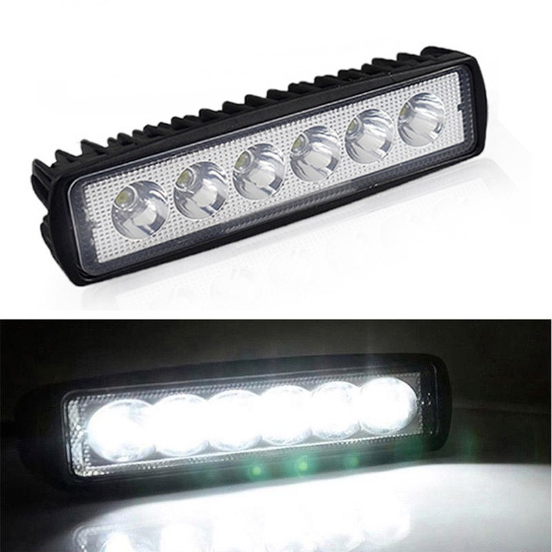 18w 6 LED Car Work Light High Bright Spotlight Universal Offroad Automobile Truck Driving Fog Headlights DRL Driving Lamp 12V a2842 5 a9b42