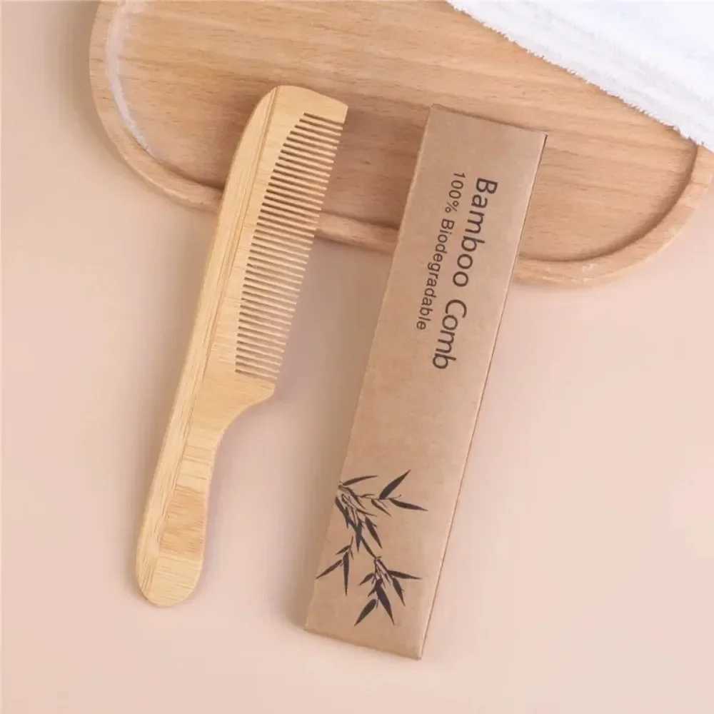 Wooden comb bamboo massage hair comb natural anti-static hair brush hair care massage comb hair styling tool Peine W241112