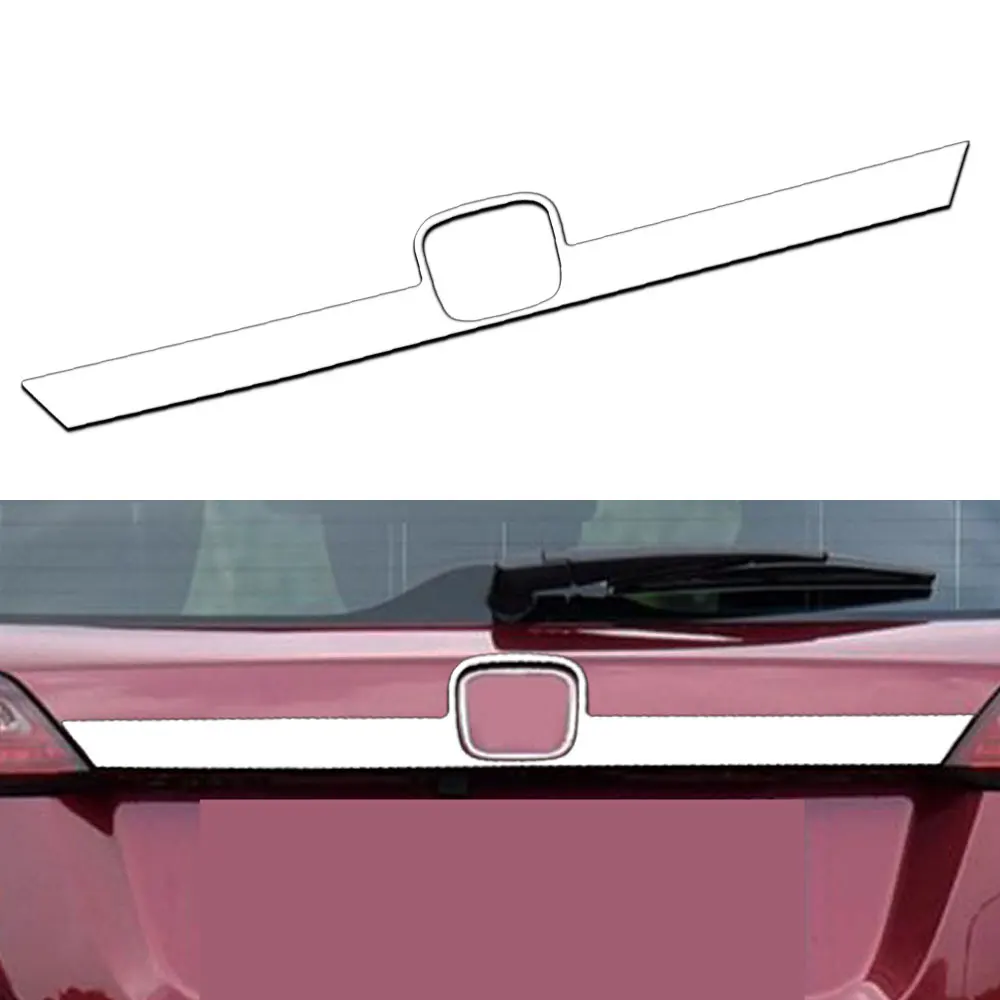 For Honda HR-V HRV Vezel 2016 2017 2018 Steel Rear Trunk Cover Tail Gate Cargo Door Lid Trim Molding Frame Garnish Styling