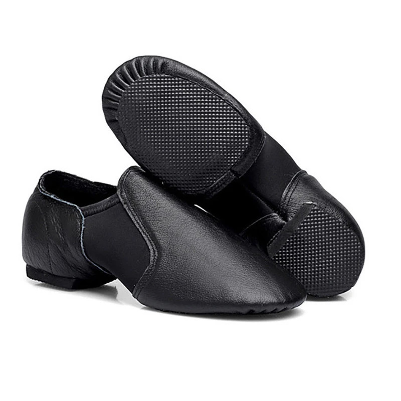 Womens genuine leather jazz dance shoes brown black anti slip jazz shoes adult dance sports shoes high-quality jazz shoes 241111