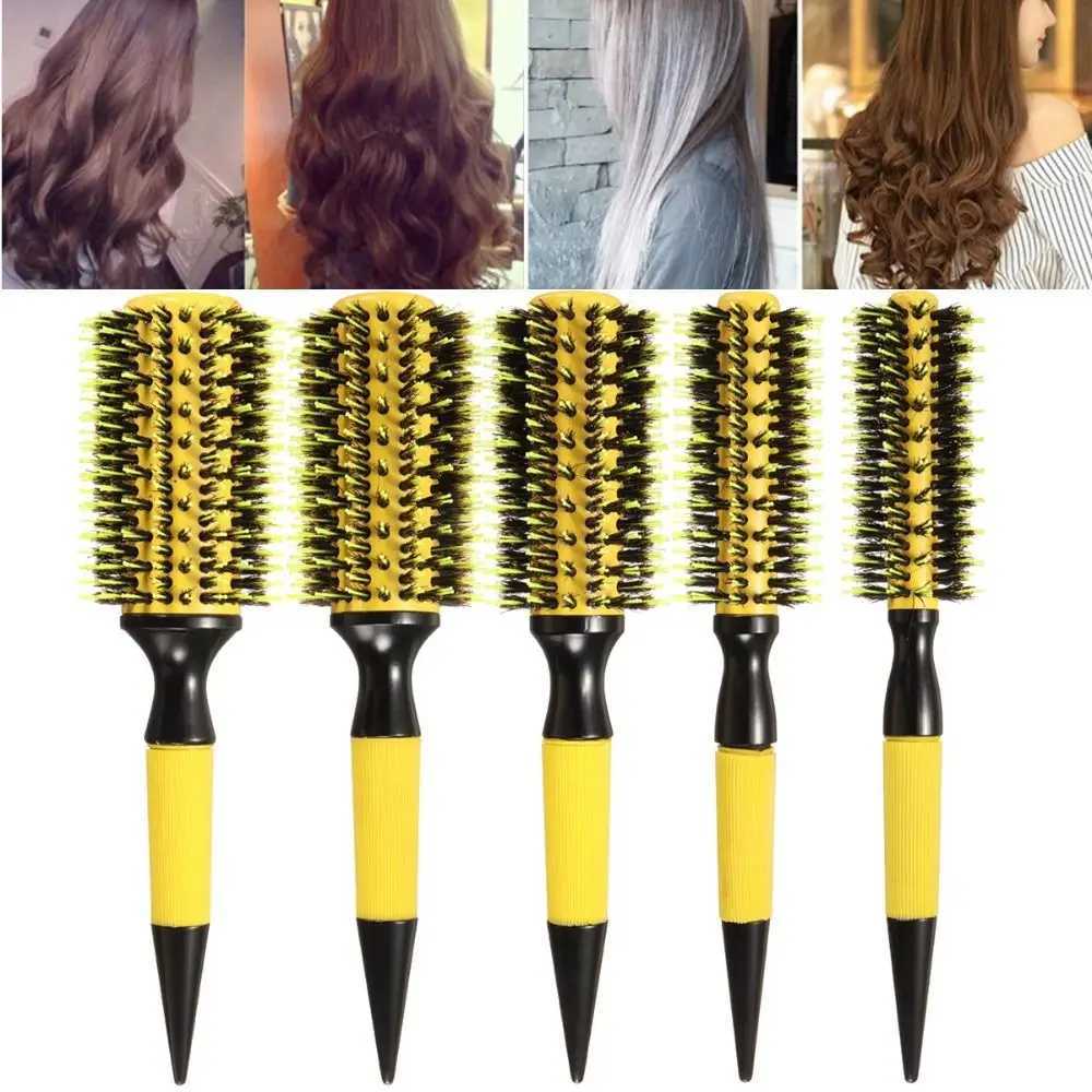 High quality solid wood curling comb aluminum tube durable curling comb portable styling curling comb W241112