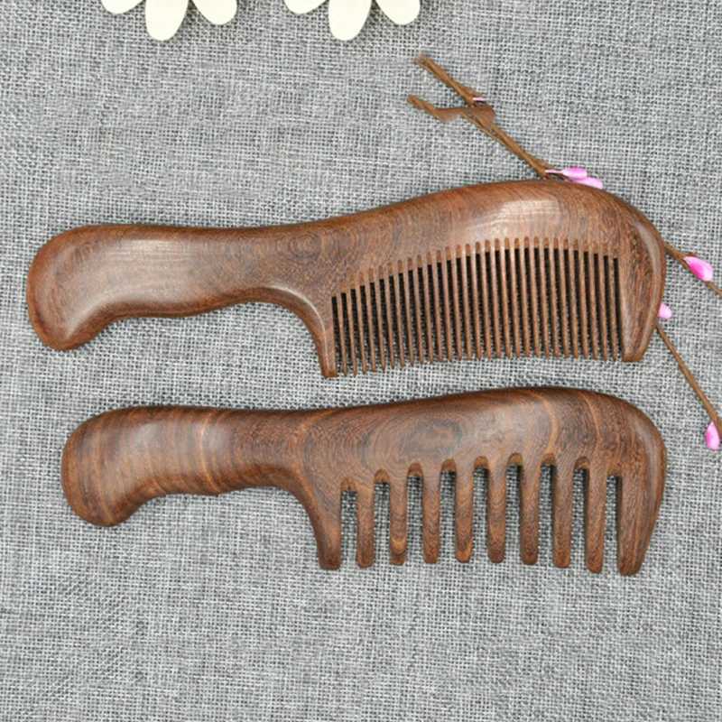 Natural Sandalwood Comb Anti static Wood Comb Massager Long and Wide Teeth Corner Removal Sandalwood Comb Hair Care Home Gifts W241112
