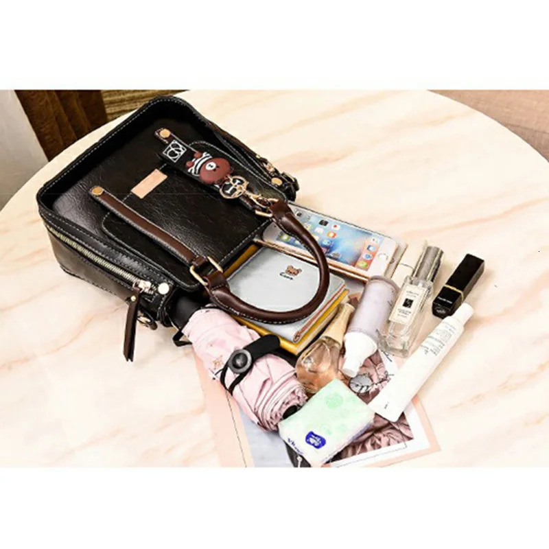 Fashion PU Leather Ladies HandBag Messenger Bags Crossbody Shoulder Bag Boston Hand Bolsa Feminina 241111