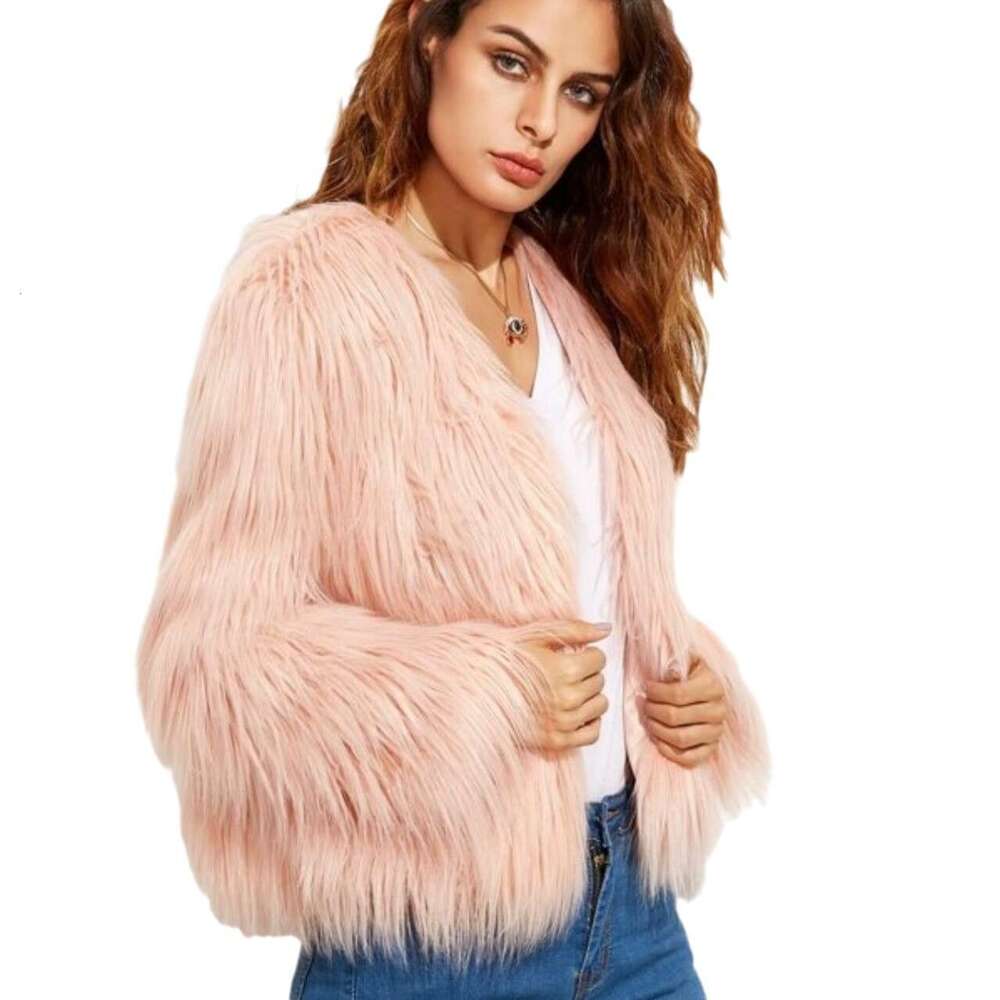 shanshi fur coat women Faux high-end and ladylike temperament faux fur fashionable coat street photography versatile coat