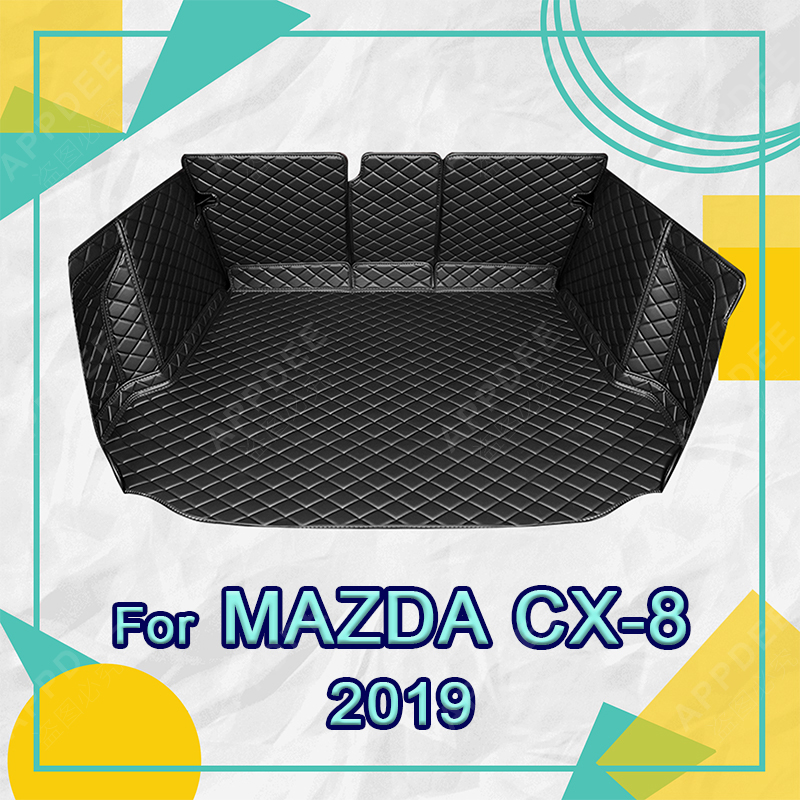 Auto Full Coverage Trunk Mat For Mazda CX-8 2019 7-Seat Anti-Dirty Car Boot Cover Pad Cargo Liner Interior Protector Accessories a5c02