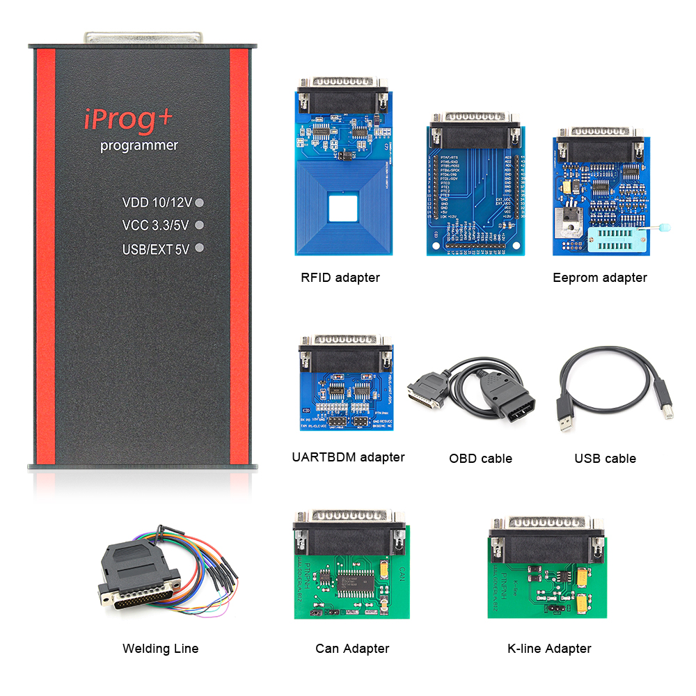 Newest Iprog+ V87 Professional ECU Key Programmer Tool Support Eeprom IMMO and Reset Car Radio Reset Dashboard Kilometer