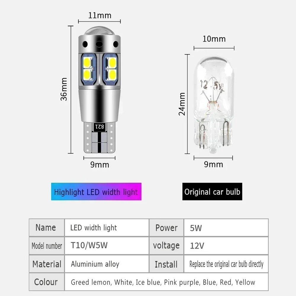 2Pcs For V50 2003 2004 2005 2006 2007 2008 2009 2010 2011 2012 LED Parking Light Clearance Lamp CANbus