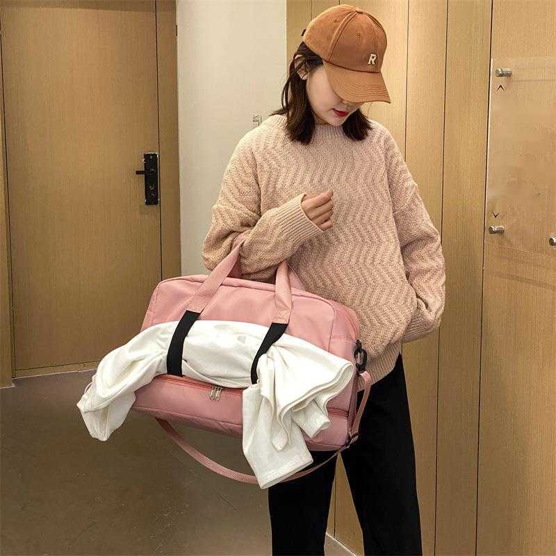 Fashion Sports Yoga Fitness Bag Dry Wet Separation Large Capacity Travel Bag Short Distance Business Trip Boarding Hand Luggage Bag