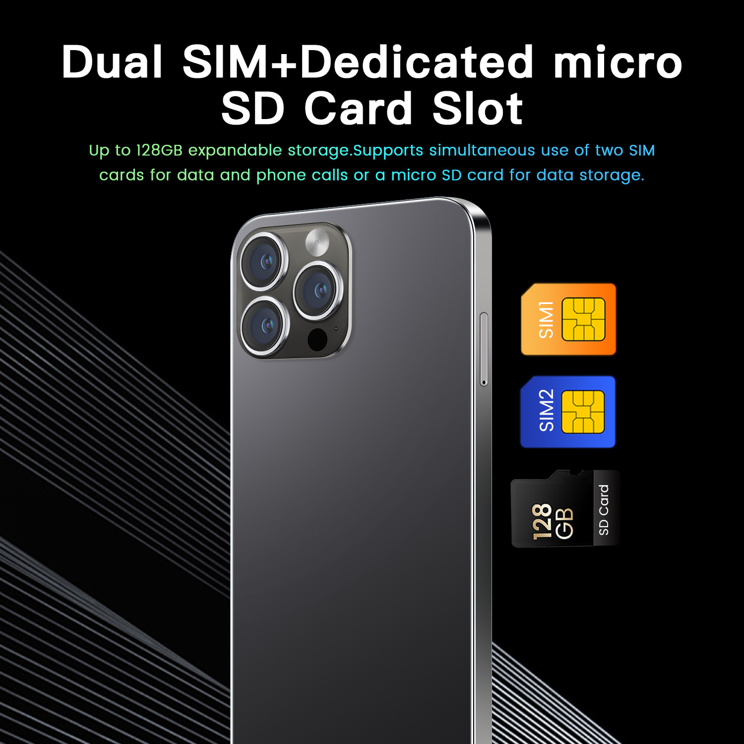 i14 Pro Max Cellphones 6.8-inch HD Screen 12 Phone Qualcomm 888 CPU,16GB+1TB Android Phone,48MP+108MP Camera Pixels 8000mAh Battery 5G Dual SIM Card