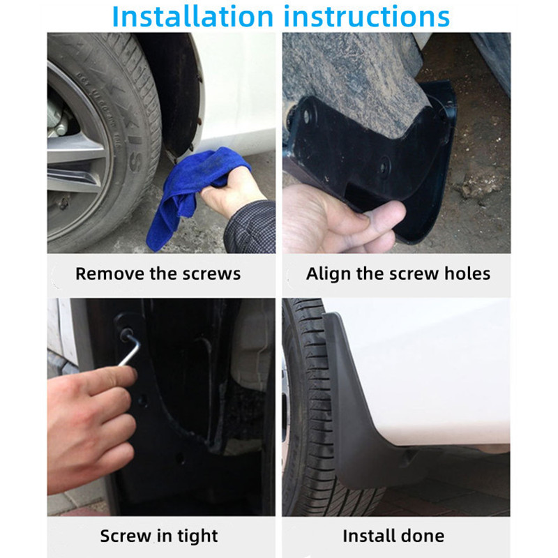 For Peugeot 2008 Mud Flaps 2020-2021 Mudguards Wheel Front Rear Splash Fender Invisible Car Accessories 4pcs