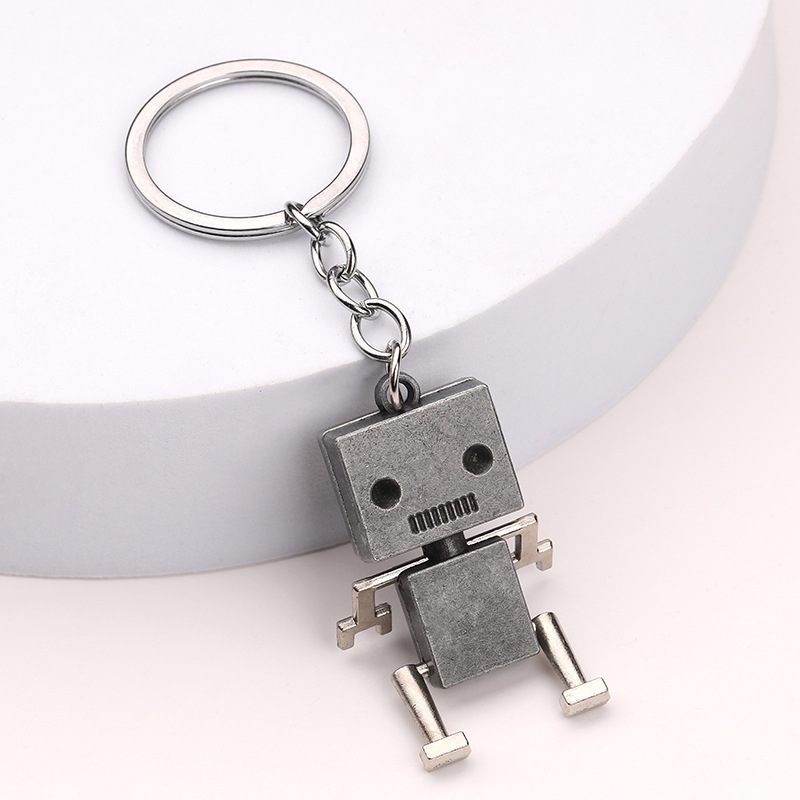Trending Creative Activity Robots Keychain For Woman Man Vintage Metal Keyring Key Chains Accessories Best Gifts New 5