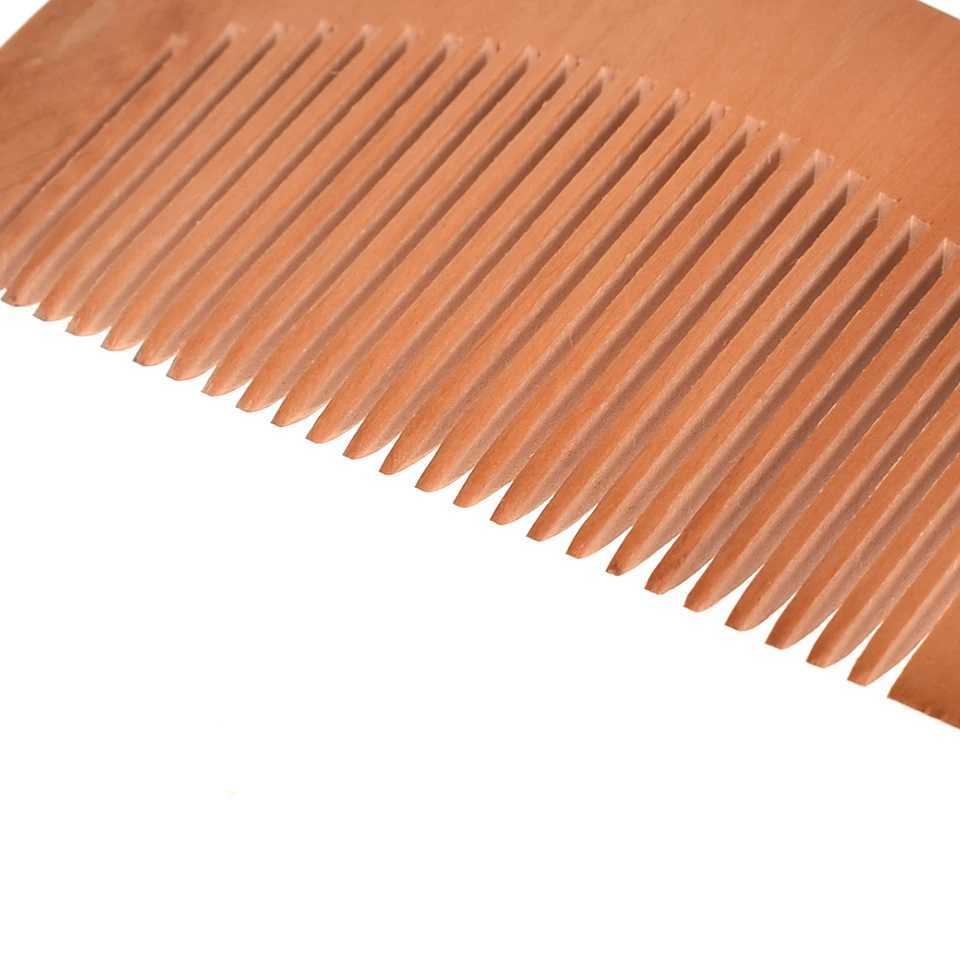 Fashionable wooden comb anti-static beard comb tool carved natural handle massage scalp comb 9cm comb used to improve hair quality W241112