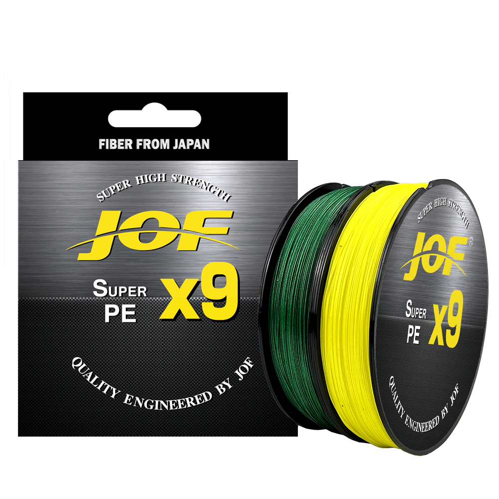 JOF 12/9 Strand 500M 300M 100M 100% PE Braided Fishing Line Multifilament Ocaen Fishing Wire 25LB 30LB 39LB 50LB 65LB 77LB 92LB