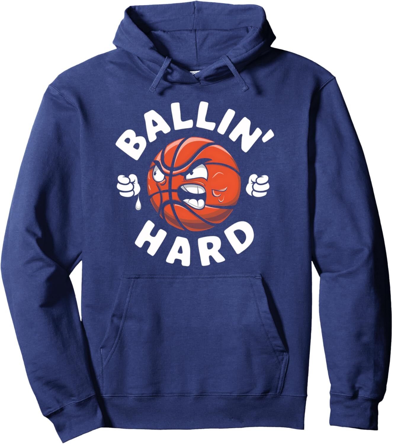 Hoodie for Mens Womens Basketball Ballin Hard Aggressive Face Sports Design Pullover Hoodie Graphic Hoodies sweatshirt