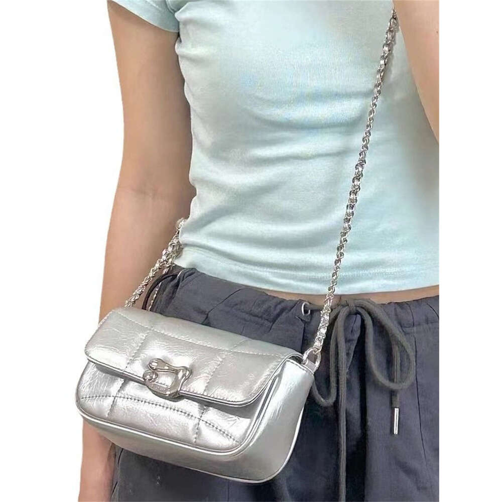 2024 new fashion sier niche design chain underarm shoulder senior texture crossbody women's bag