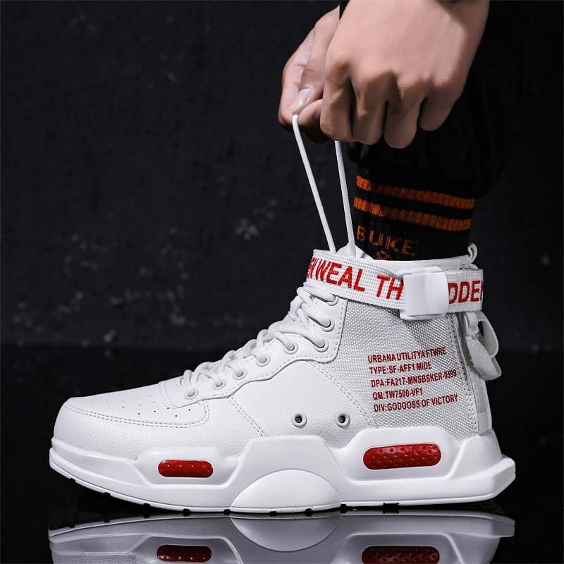 Brand Mens Casual High-tops Trendy Boys Basketball Sports Tennis Outdoor Off-road Shoes Couple Sneakers