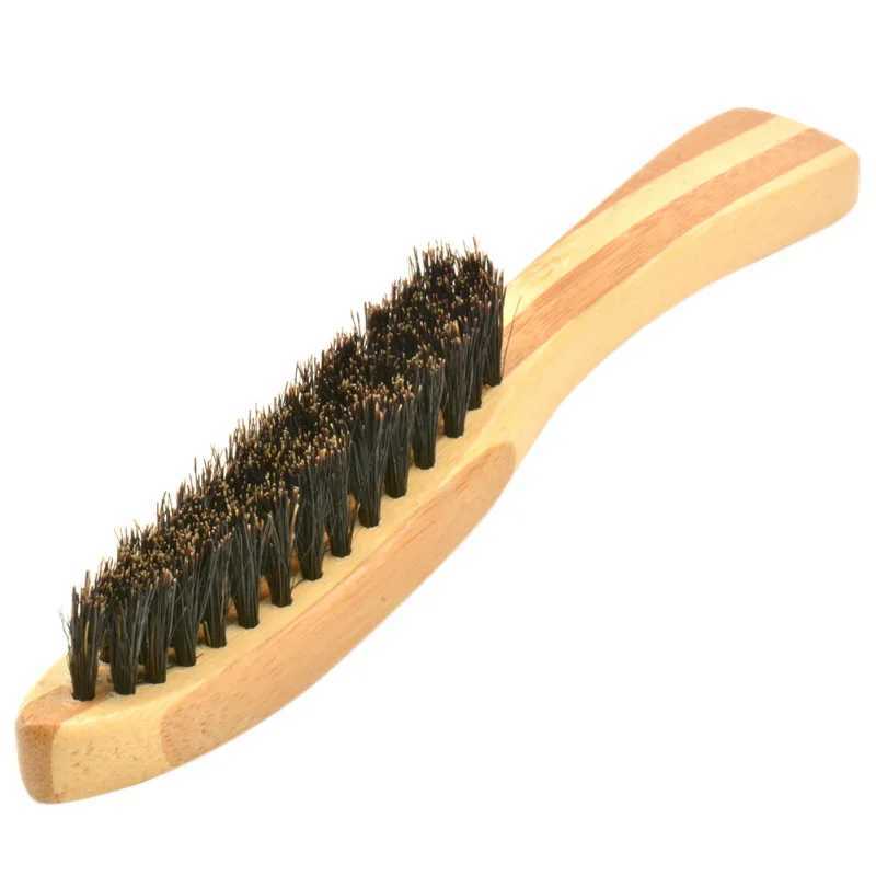 7 * 2cm mens mane beard brush shaving comb facial massage handmade yellow mustard brush care W241112