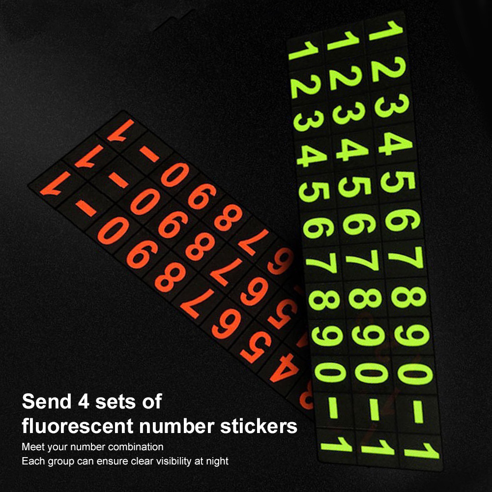Luminous Car Temporary Parking Magnetic Phone Hidden Telephone Number Plate Park Card Stop Auto Accessories