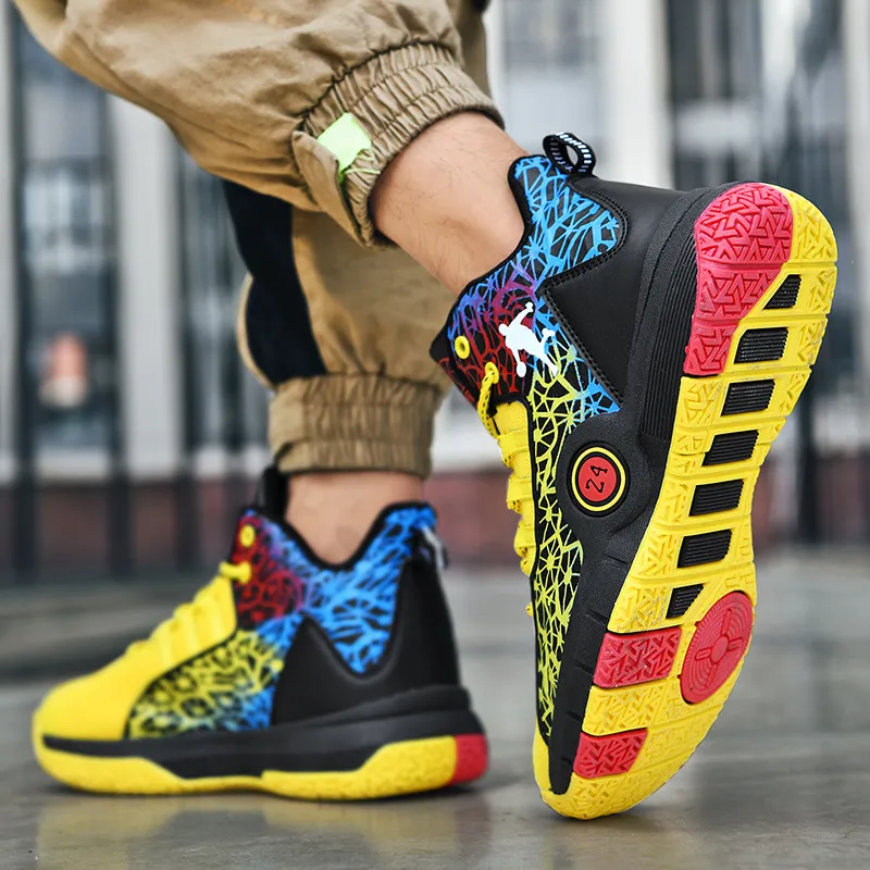 New Brand Boys Basketball Shoes For Kids Breathable Mens Basket Sneakers High-Top Women Trainer Shoes Basket Homme Zapatillas
