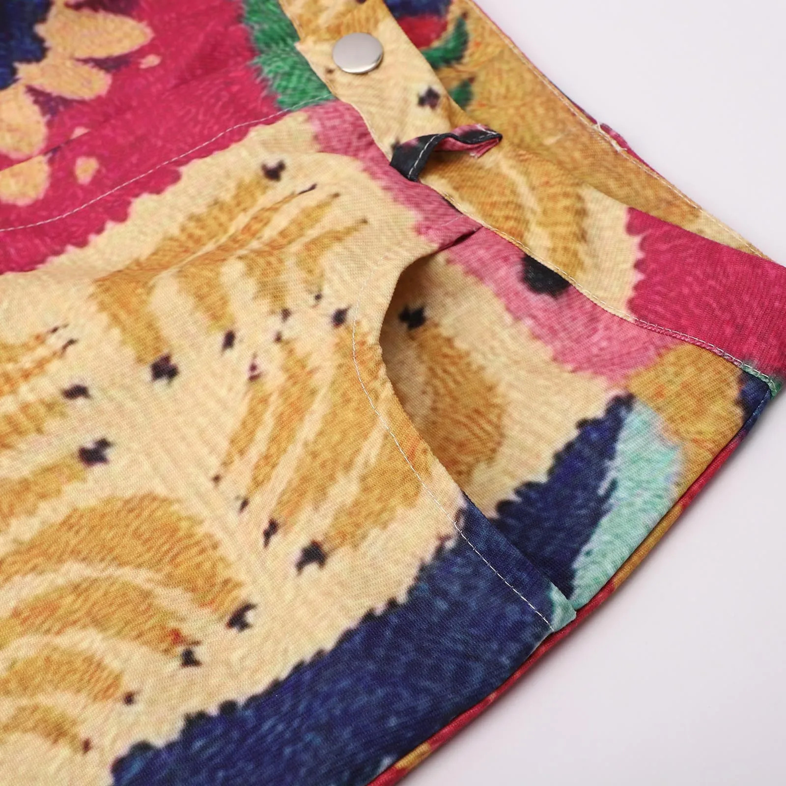 Loose Fit Comfort Vintage Wide Leg Jeans Fashion High Waisted Casual Denim Pants 90s Floral Printed Baggy Trousers Women 241112