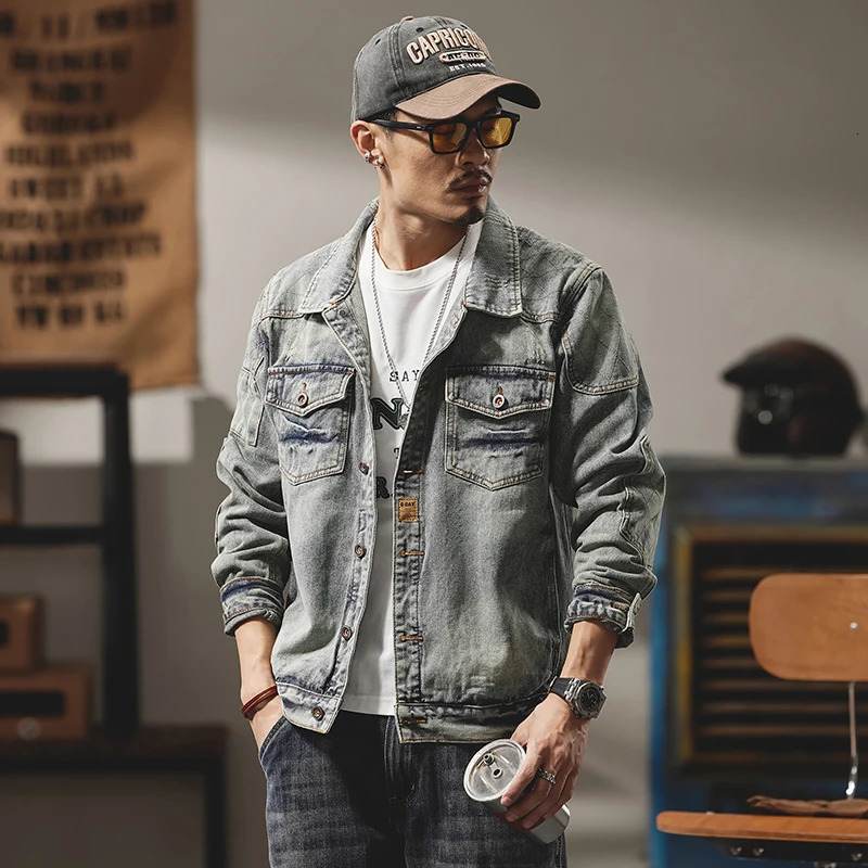 Mens clothingMens casual coatMens denim jacketJean jacket for mencow boy 241108