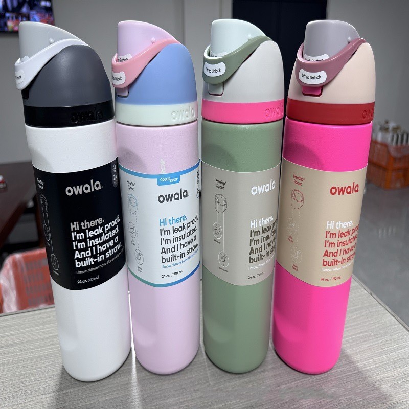 New 24OZ 32OZ Portaable Insulated Stainless Steel Water Bottle with Straw BPA-Free Sports Dring Cups Mugs