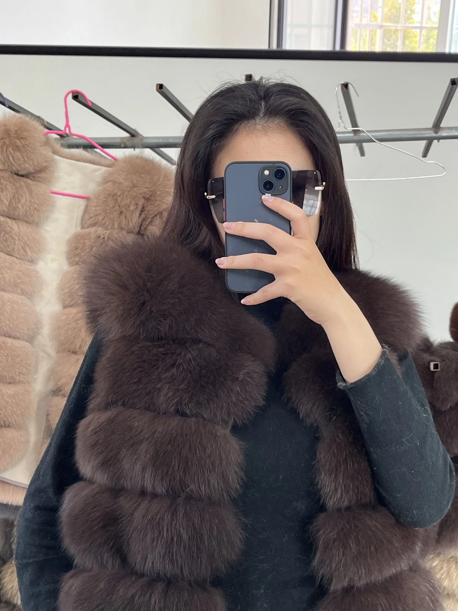 Natural Real Fur For Women MidLength Short Womens Warm Winter Jacket Vest ious Furry Large Size clothing 241112