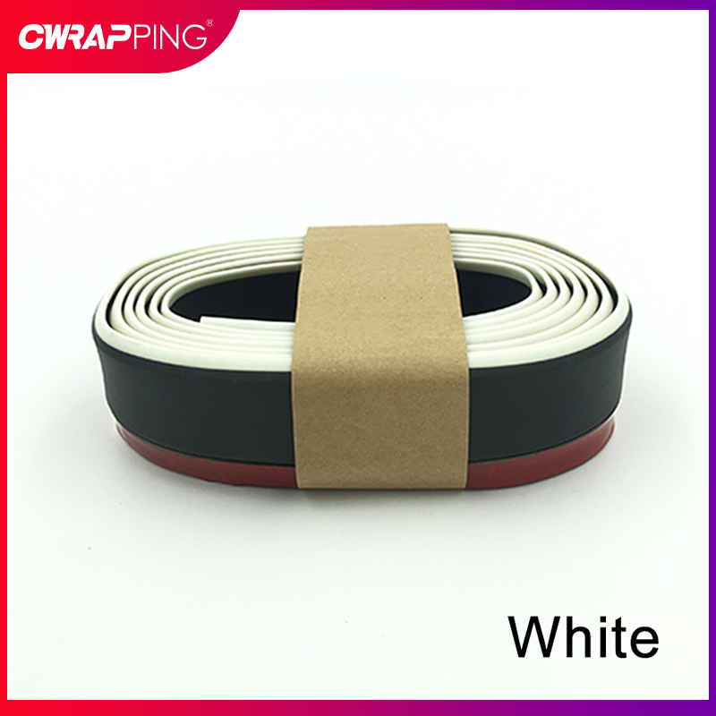 2.5m Car Front Bumper Lip Protector Black Anti Scratch Protector Rubber Splitter Chin Spoiler Side Skirt Rubber Body Kit Trim 908eb