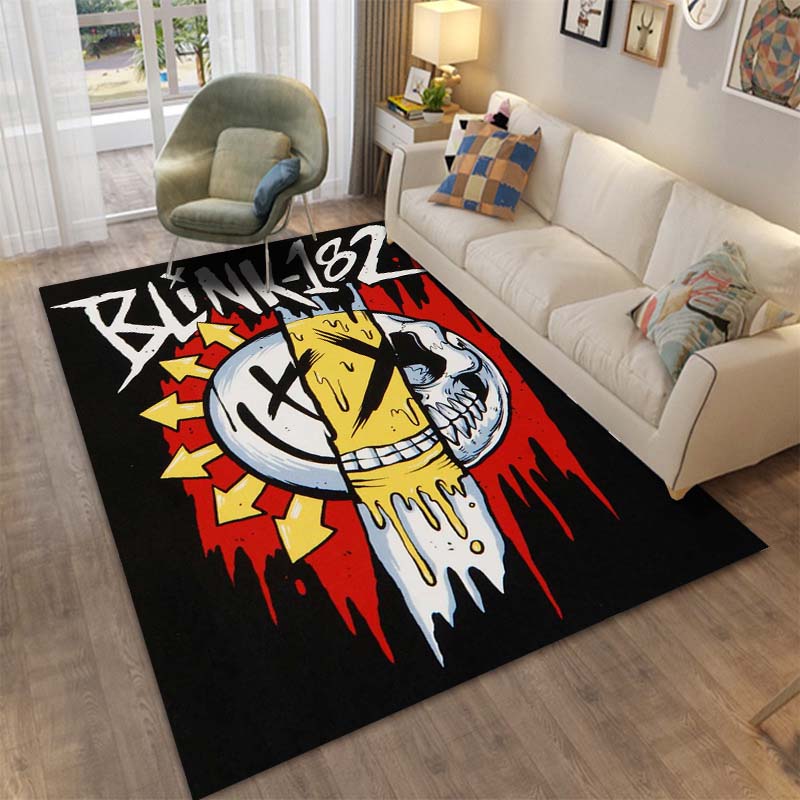 15 Sizes Music Blink-182 Brand Carpet for Living Room Bedroom Sofa Table Non-slip Mat Photography Props Birthday Gift Alfombra