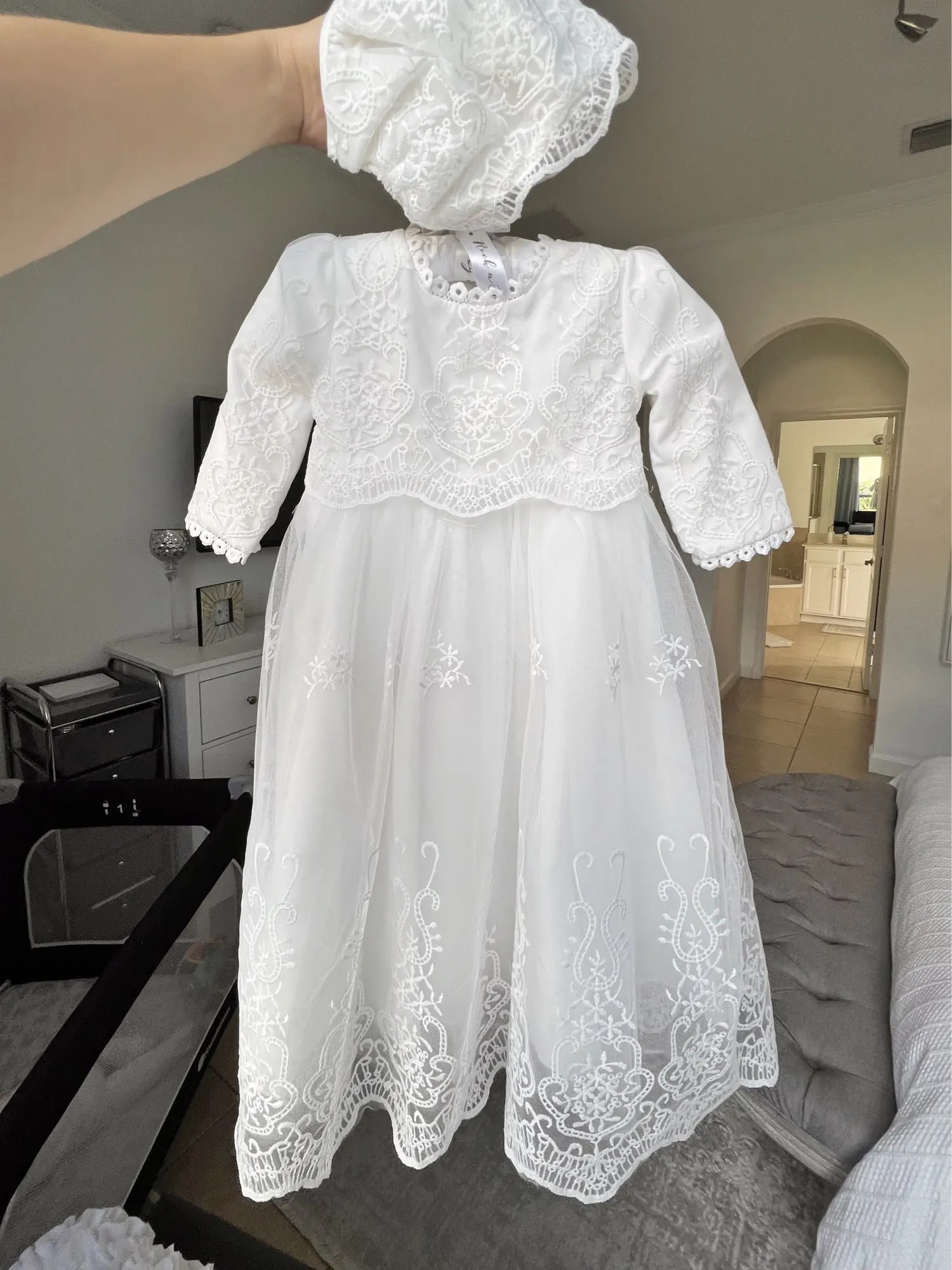 Hetiso Baby Girls Dress Long Sleeve Kids First Birthday Ball Gown Infant Dresses for Baptism Bridesmaid party 3-24 month 241111