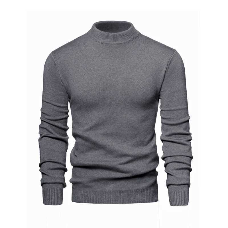 Mens winter sweater brand casual and comfortable half neck knitted sweater W2411111
