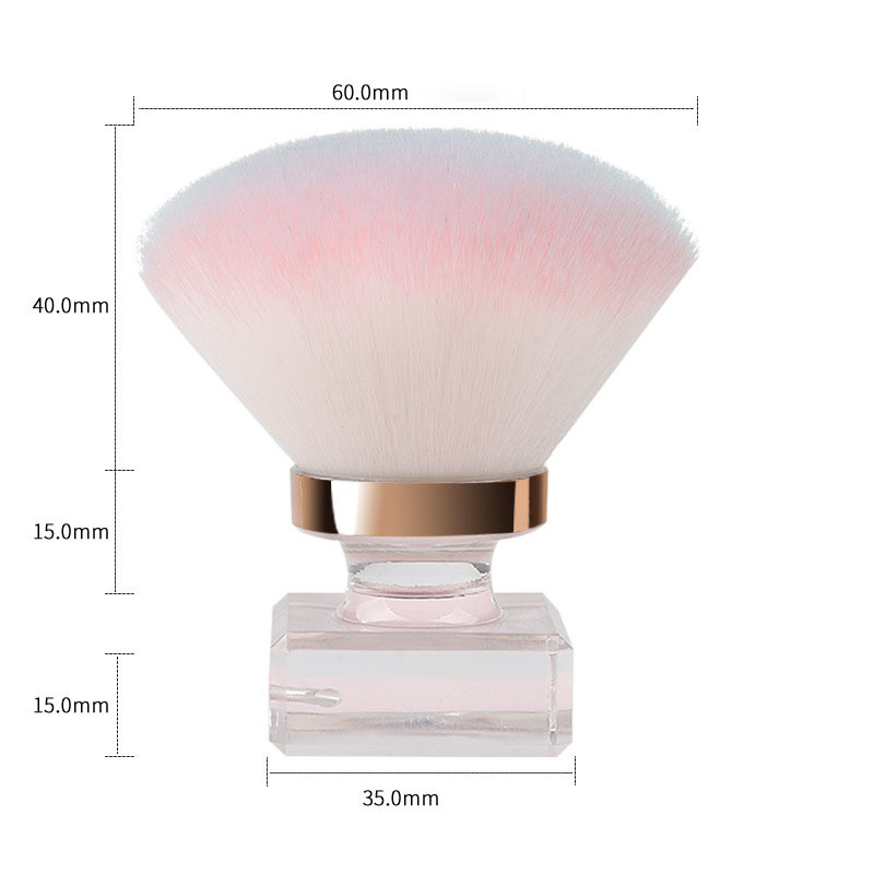 Diamond Nail Dust Brush For Acrylic Nails, Face Foundation Brush Nail Art Dust Powder Remover Manicure Brush Clean Up Nail Art Brush Pincel Para Decor