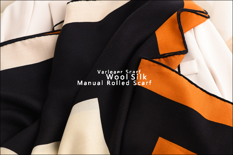 H Wool Cashmere Silk Scarf 135CM Designer Brand Pashmina Square Winter Large Thick Large Shawls for Women Stole Cape f4dee