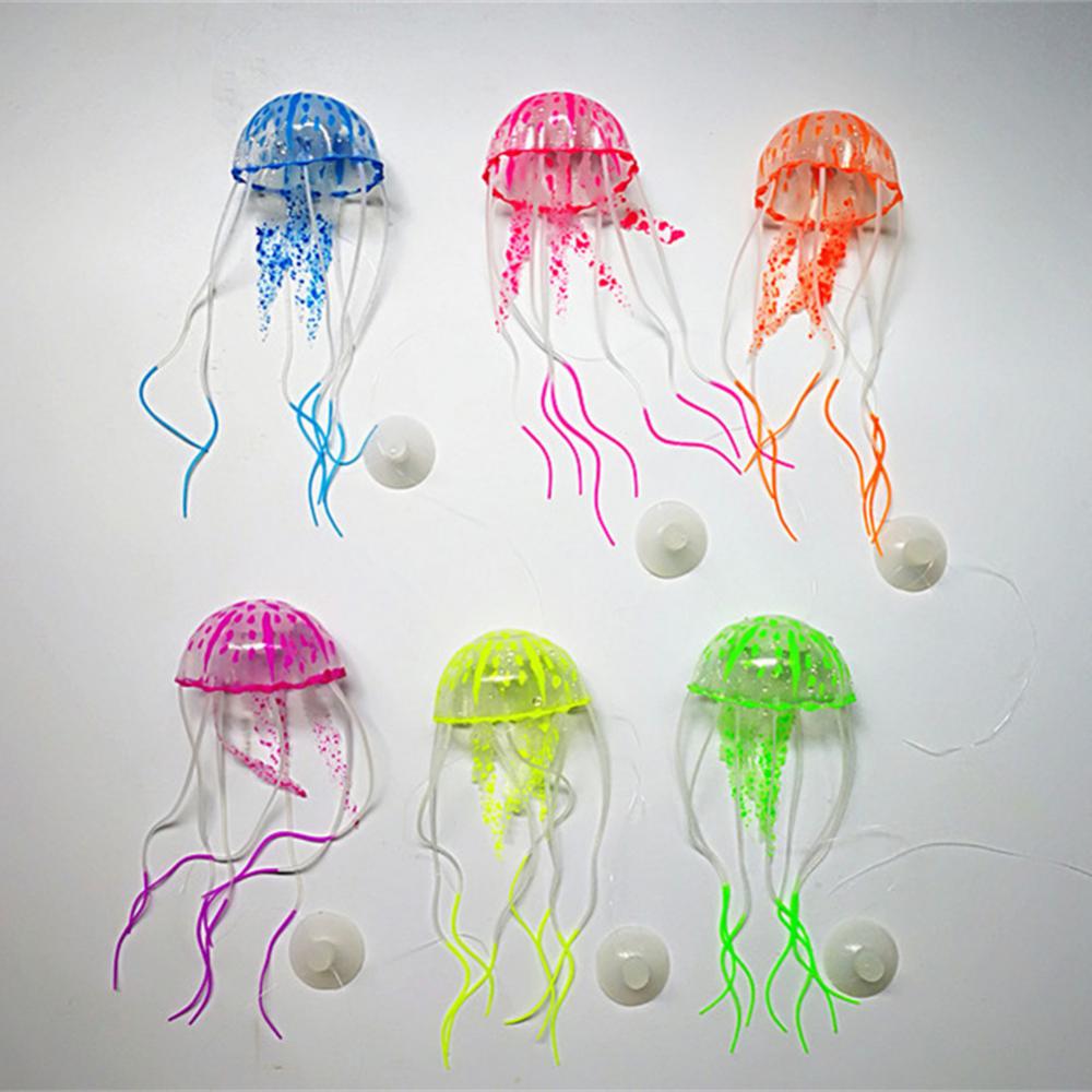 Luminous Jellyfish Aquatic Landscape Luminous Ornament Artificial Aquarium Accessories Jellyfish Underwater Live Plant