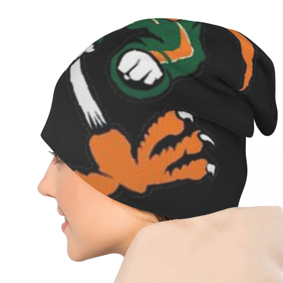 Miami Hurricanes Sticker Knit Trucker Hat Golf Sunscreen Sun Hats For Women Men's
