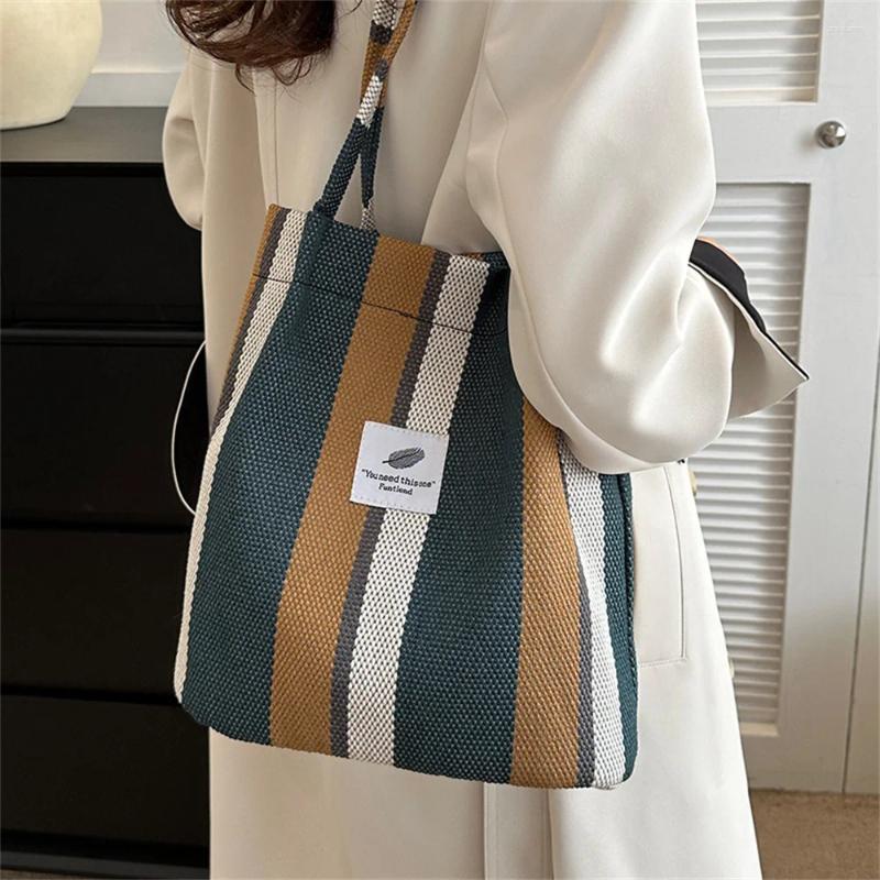 Free Shipping Shoulder Bags Summer For Woman 2024 Stripe Designer Crossbody Shopper Storage Women Casual Canvas Commuter Handbag Designer Bag Luxury B