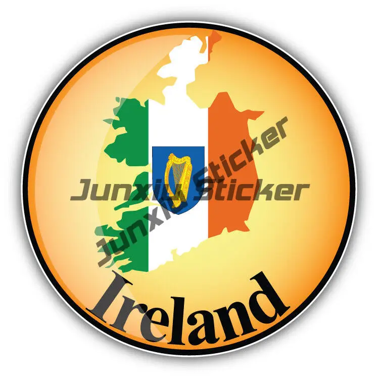 Lucky Shamrock Ireland Travel Stamp Car Sticker County Donegal Dublin Irish Decal for Cars SUV Laptop