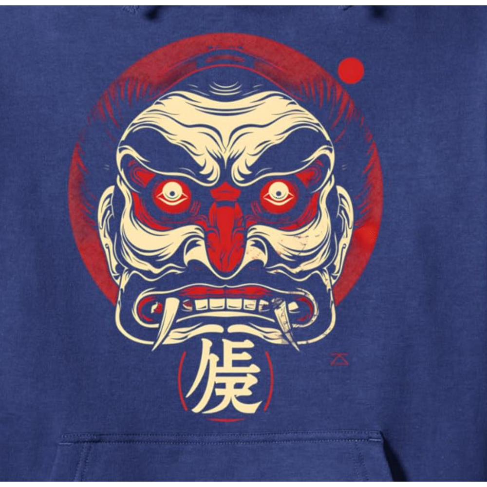 Hoodie for Mens Womens Oni Mask Japanese Demon Halloween Costume Japan Graphic Tees Pullover Hoodie Graphic Hoodies sweatshirt