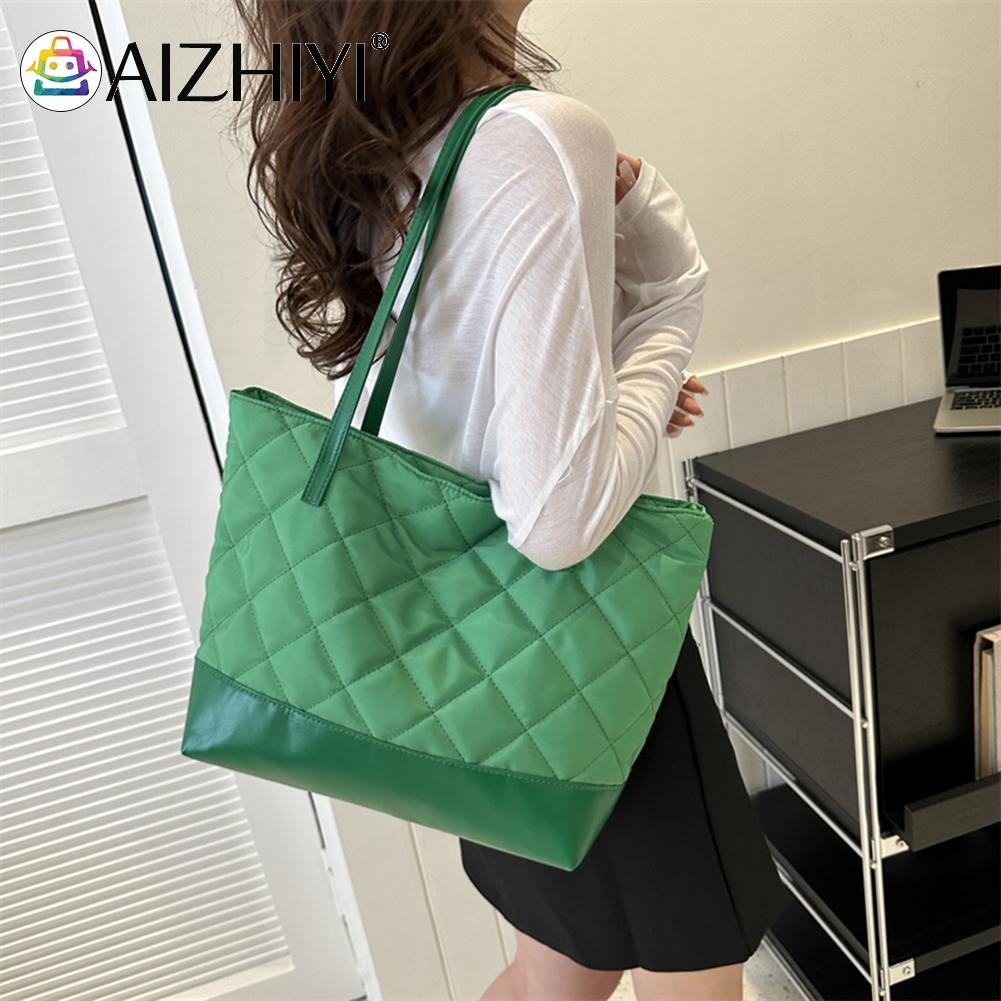 Women Dia Quilted Tote Bag Versatile Top Handle Lightweight Large Capacity Stylish Work 5