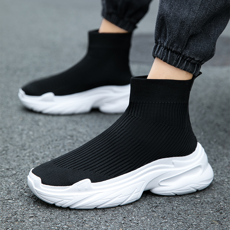 Footwear high NEW top sports tennis designer hot Mesh breathable socks free boots Fashion casual men's shoes