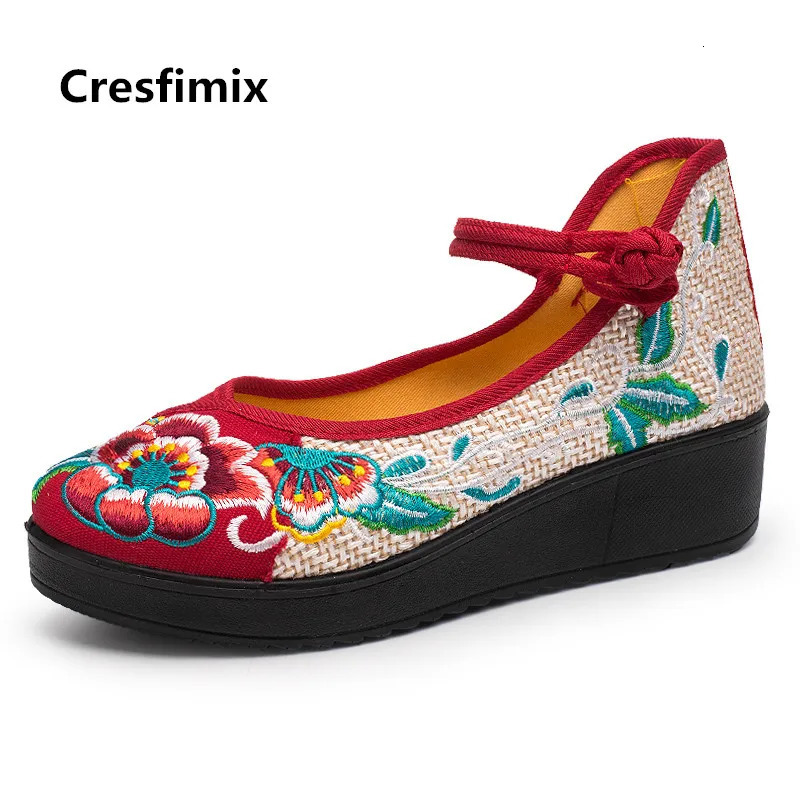Cresfimix Zapatos de Mujer Womens Retro Comfortable Dance Shoes Womens Plus Size Embryo Flat Shoes Cute Shoes A3577 241111