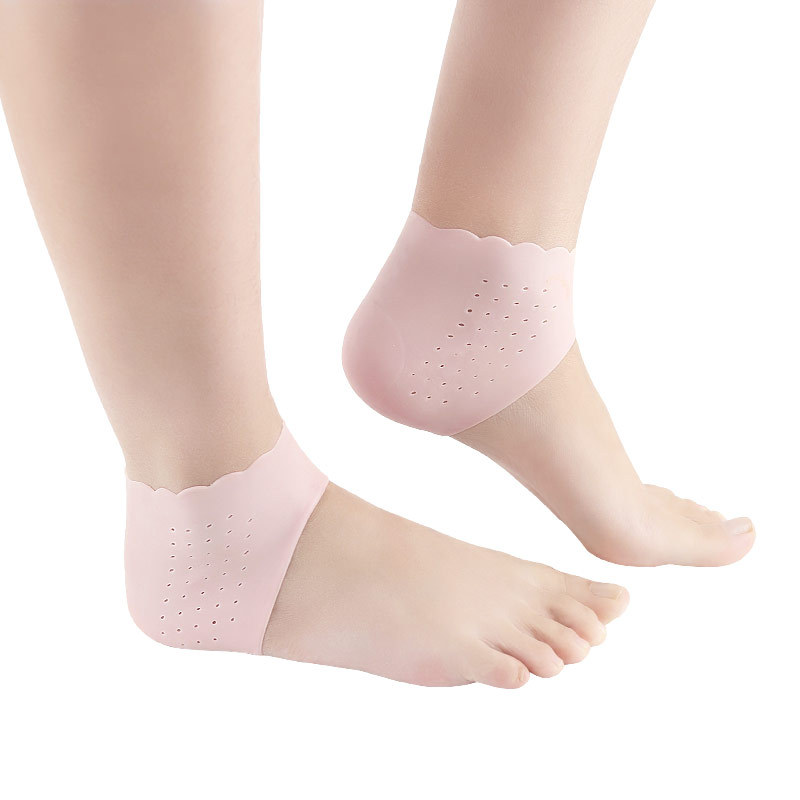 Silicone Heel Protector Protective Sleeve Heel Spur Pads For Relief Plantar Fasciitis Heel Pain Reduce Pressure On Heel 1 Pair