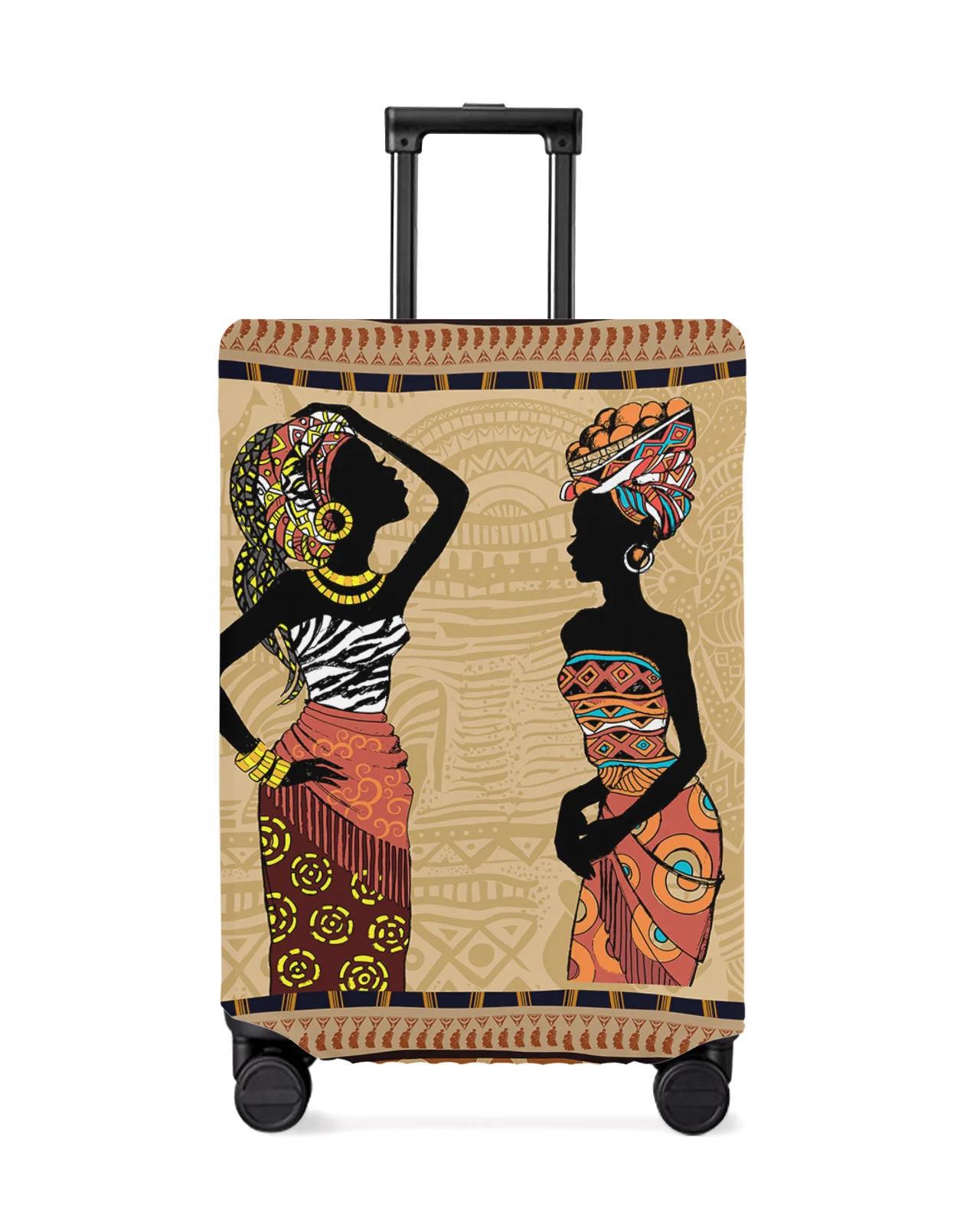 Ethnic Style African Women Black Women Lage Cover Stretch Baggage Protector Dust Cover for 18-32 Inch Travel Suitcase Case 9f8af 5 66912