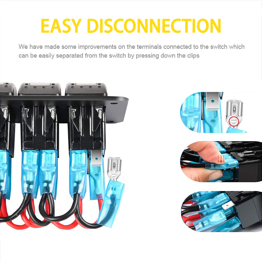 Control LED Light Boat Rocker for Marine RV Caravan Car Switch Panel Auto Replacement Parts