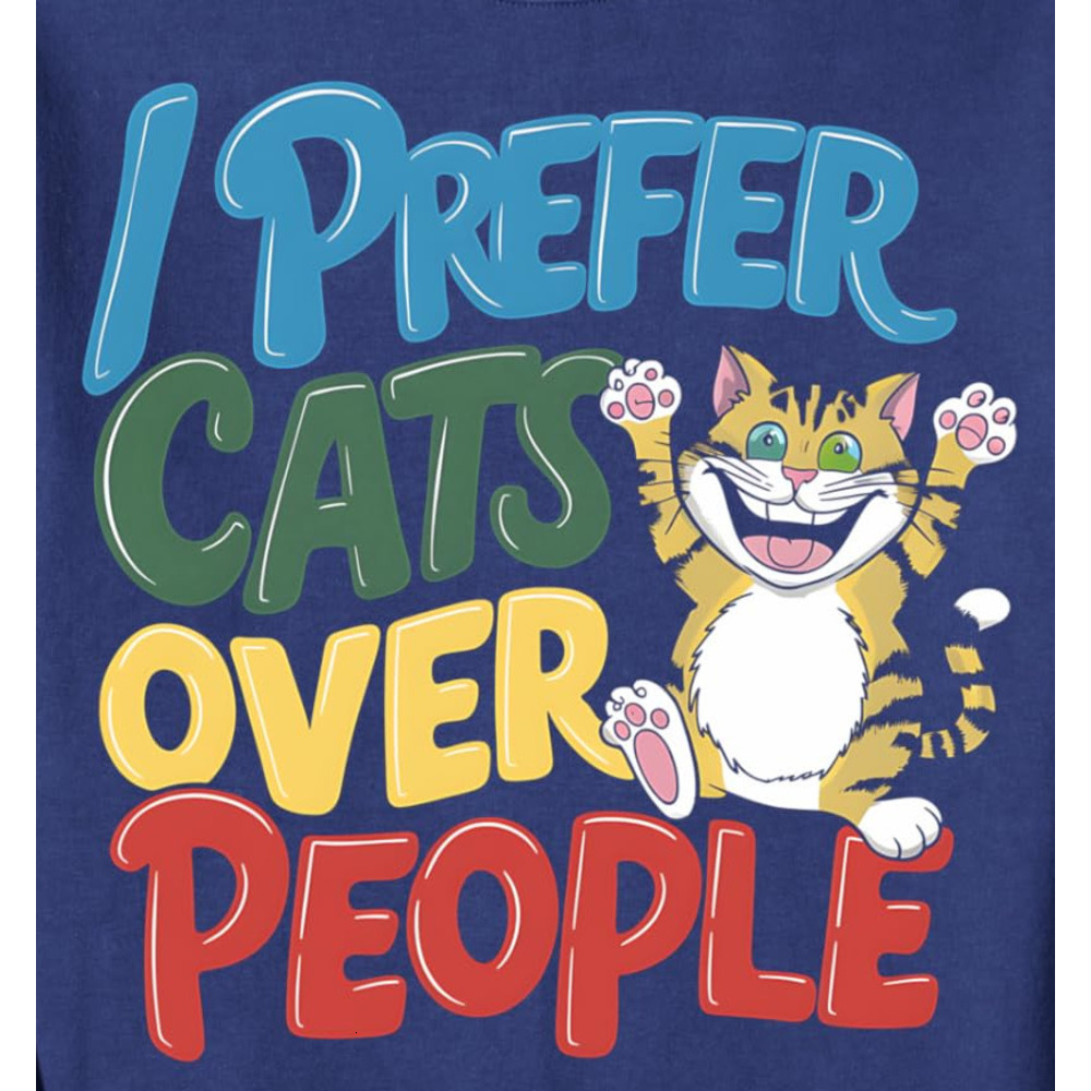 Long Sleeve Shirts for Men sweatshirt Cats Lover Cats Over People Funny Cat Mom Gift Graphic Tees Sweatshirt T shirt Tee Streetwear Casual tops clothe