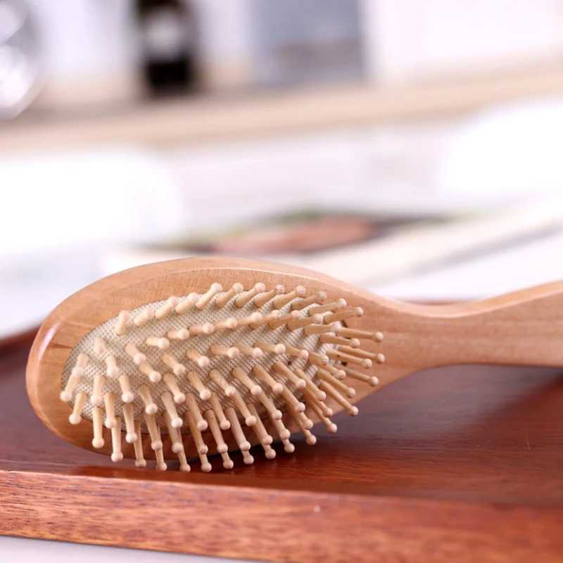 Wooden airbag comb professional anti hair loss massage brush hair brush scalp care W241112