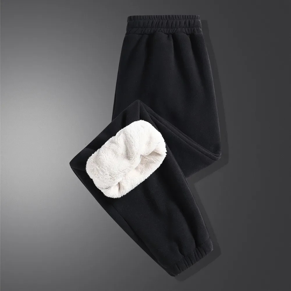 Mens Fleece Sweatpants Sherpa Lined Winter Warm Pants Lounge Athletic with Pockets 241112