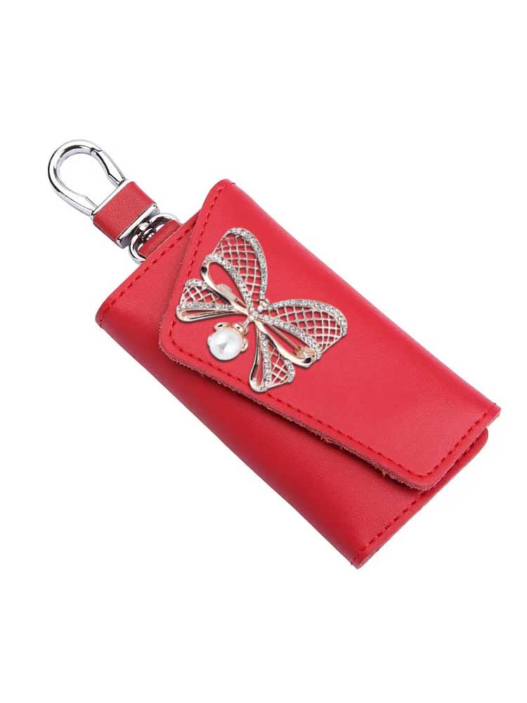 Key Wallets - Large PU Portable & Stylish Multilayered Gold & Pearl Decor 75b41